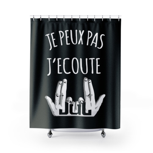 I Can't I'm Listening To Jul Shower Curtains