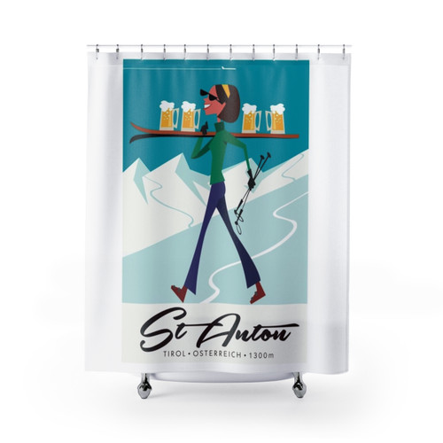 St Anton Ski Poster Shower Curtains