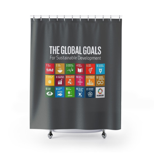 Global Goals Icon Grid Shower Curtain