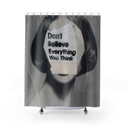 Thinker Shower Curtains - Surreal Collage Design by Loui Jover