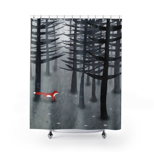 Forest Fox Shower Curtains - Woodland Wildlife Design