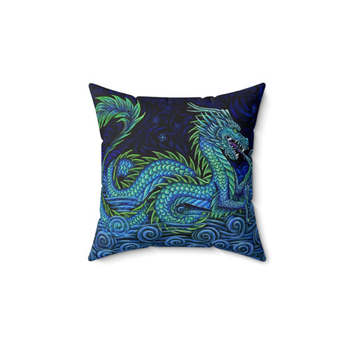Azure Dragon Decorative Pillow