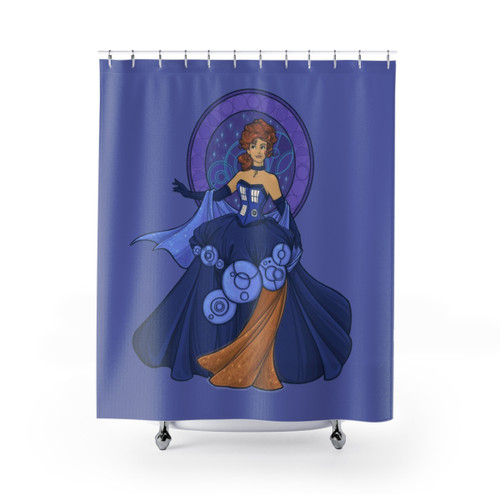 Gallifreyan Girl Sci-Fi Themed Shower Curtain