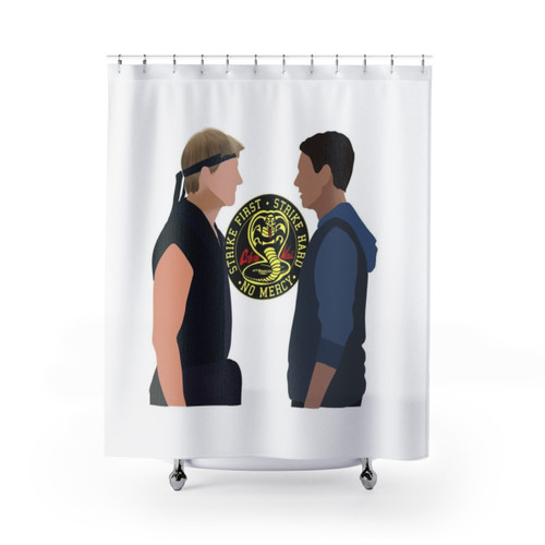 Cobra Kai Shower Curtains - Retro 80s Karate Kid Decor