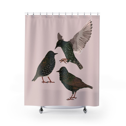 Starling Bird Shower Curtain