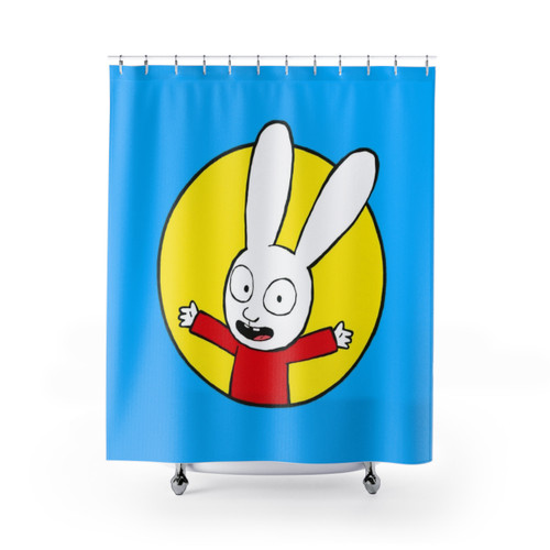 Colorful Simon the Rabbit Shower Curtain
