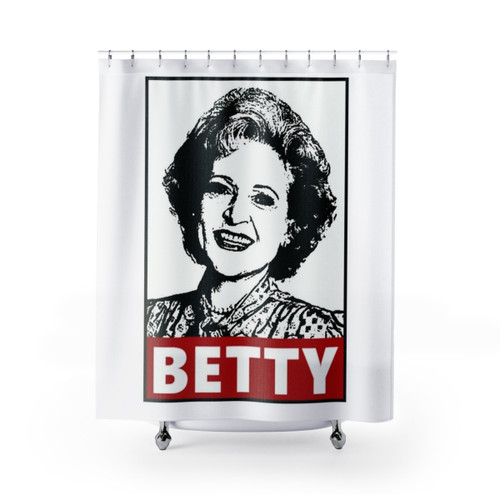 Betty White Inspired TV Themed Shower Curtain