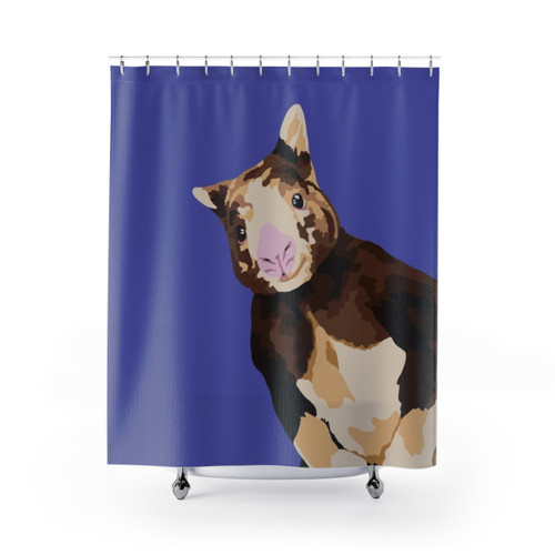 Tree Kangaroo Portrait Shower Curtain