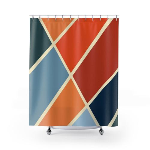 Abstract Geometric Design Shower Curtain
