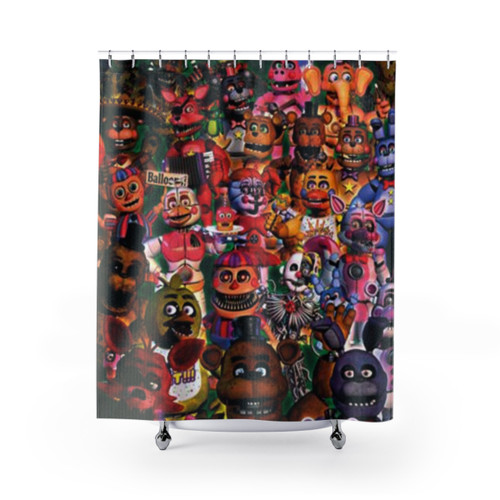 Five Nights at Freddy's Horror-Themed Shower Curtain