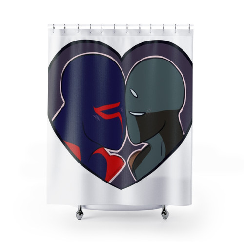 Divefang Heart Shower Curtains - Superhero Spider-Man Bathroom Decor