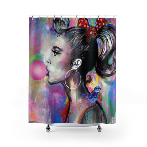 Bubble Girl Shower Curtain - Stylish Bathroom Accessory