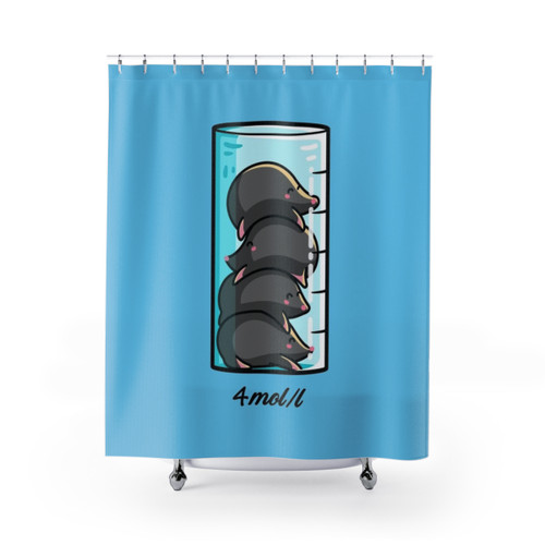 Chemistry Joke Shower Curtains with Moles Design