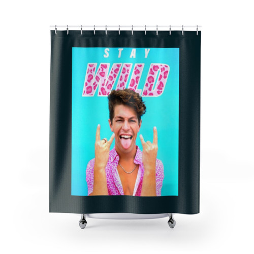 Ben Azelart Stay Wild Fire Shower Curtains
