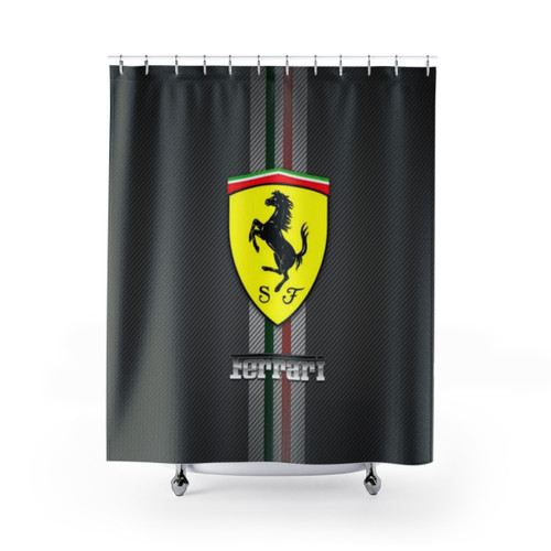 Scuderia Ferrari Logo Shower Curtains