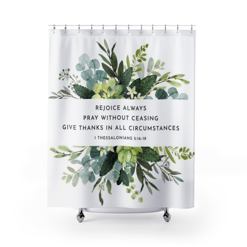 Rejoice Bible Verse Shower Curtains