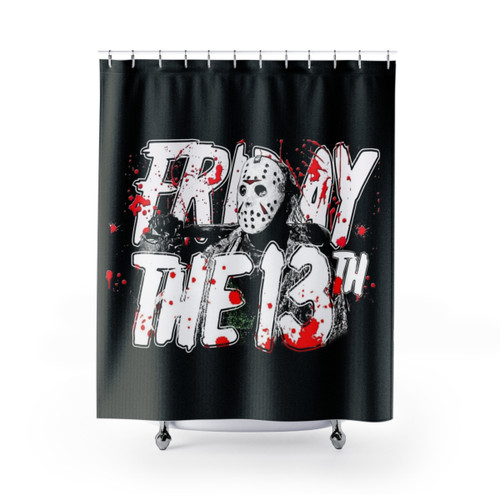Friday the 13th Slasher Movie Themed Shower Curtain
