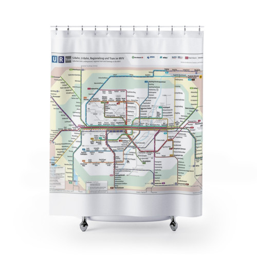 MVV Munich Munich Subway Map Shower Curtains
