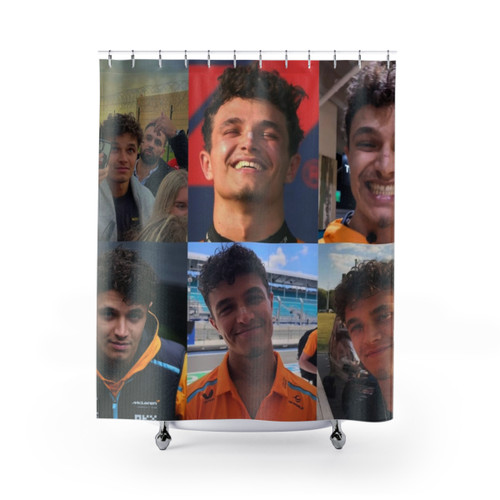 Lando Norris F1 Formula 1 Shower Curtain