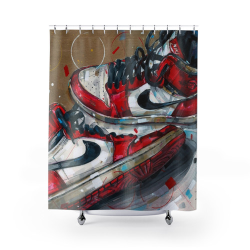 Chicago Sneaker Print Shower Curtains