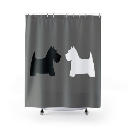 Scotties and Westies Shower Curtains - Cute Dog Designs by Michelle Phong