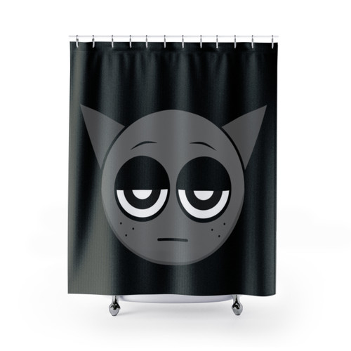 Sprunki Gray Head Shower Curtains