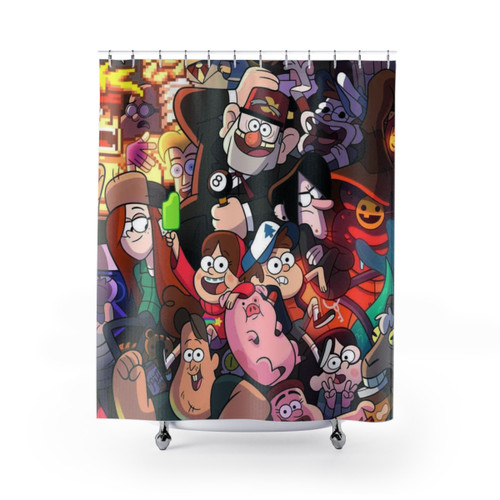Gravity Falls Themed Shower Curtain