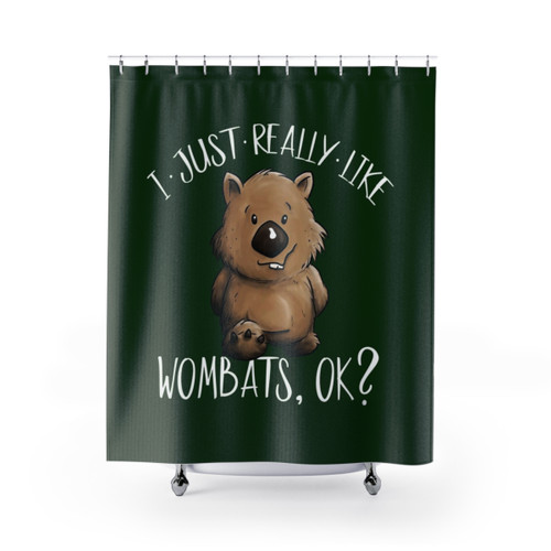 Cute Wombat Shower Curtain Design