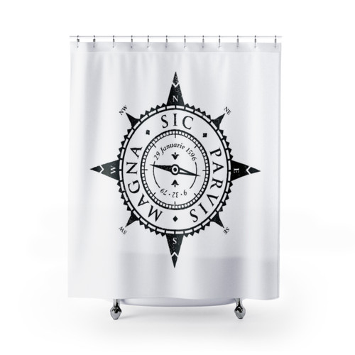 Uncharted Adventure Black Shower Curtains