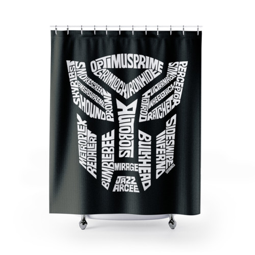 Transformer Autobots White Shower Curtains