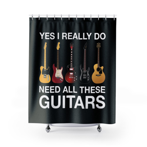 Guitar Themed Shower Curtains