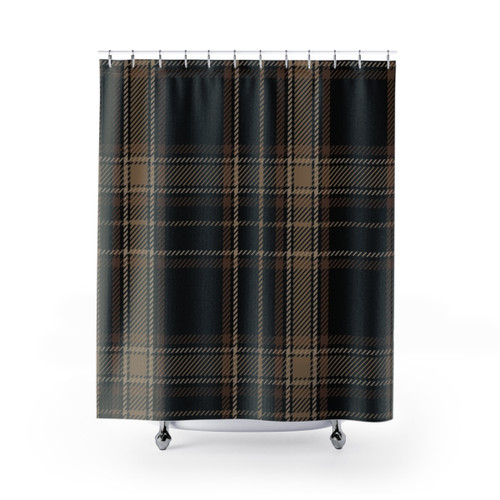 Dark Academia Tartan Shower Curtain