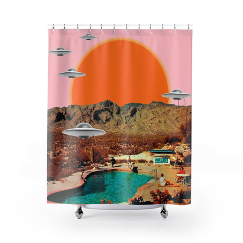 UFO Desert Shower Curtains