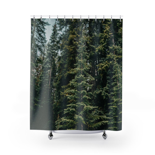 Alpine Evergreen Forest Shower Curtain