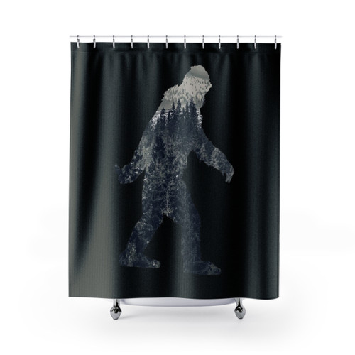 Sasquatch Silhouette Shower Curtain