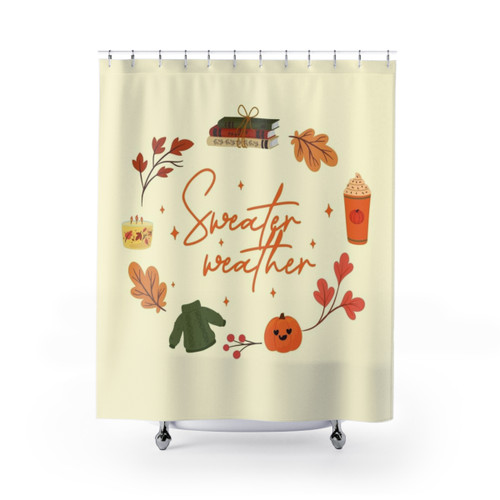 Cozy Sweater Weather Shower Curtains