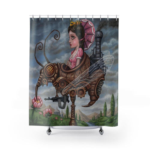 Steampunk Queen Wasp Shower Curtains