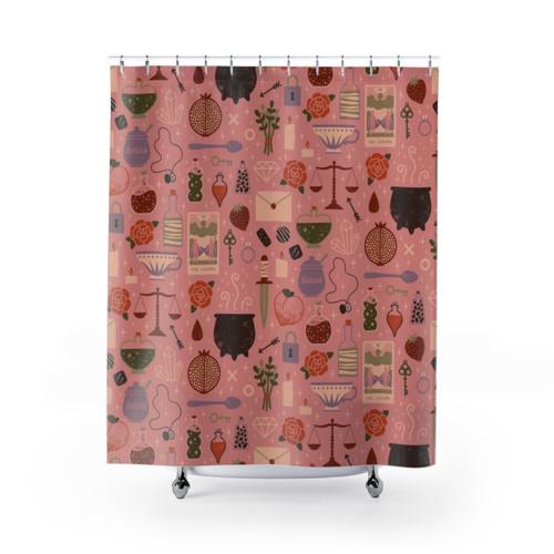 Love Potion Shower Curtain featuring a romantic pattern