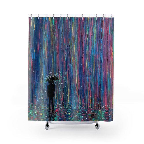 Acid Rain 2 Shower Curtains for Modern Bathroom Decor