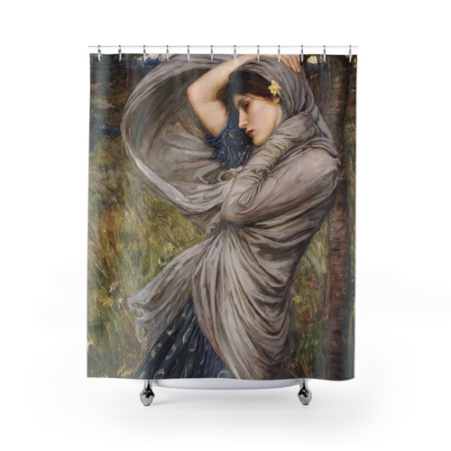 Boreas by Waterhouse Vintage Art Shower Curtain