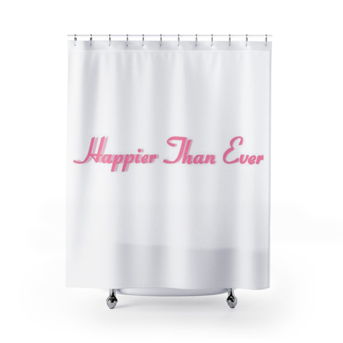 Billie Eilish Happier Than Ever Themed Shower Curtains
