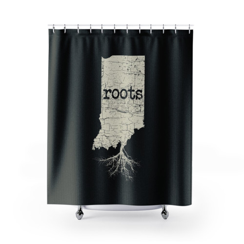 Indiana Roots State Map Shower Curtain