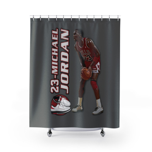 Michael Jordan 2 Shower Curtains - Sports Themed Bathroom Decor