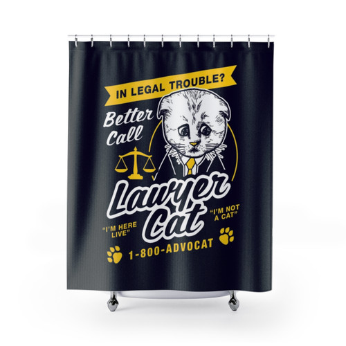 Lawyer Cat Filter Shower Curtains