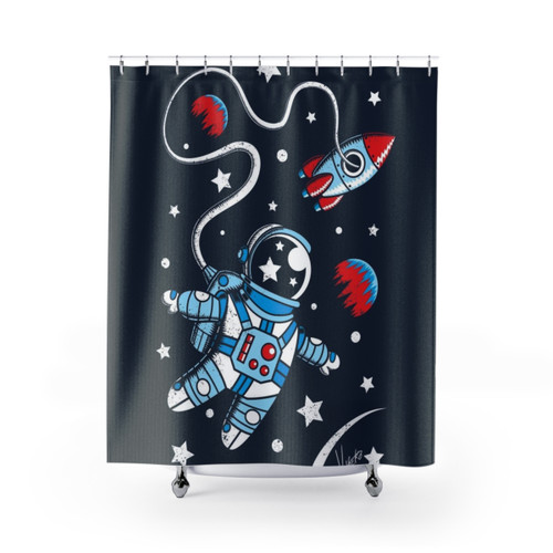 Cosmic Space Walk Shower Curtains