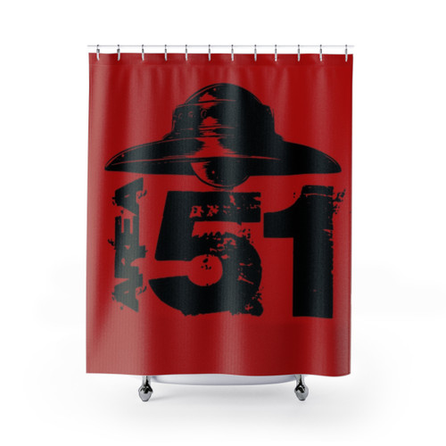 Area 51 Alien Themed Shower Curtain