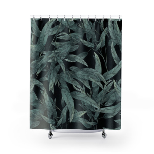 Eucalyptus Shower Curtain with Artistic Nature Motif