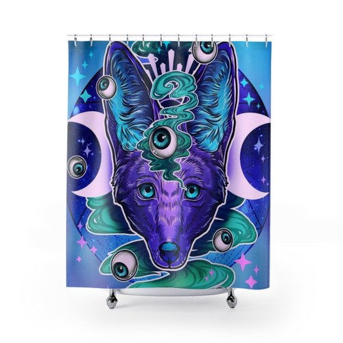 Surreal Jackal Eyes Shower Curtain