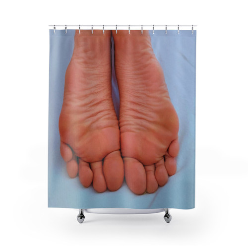 Wrinkled Pink Soles Shower Curtain