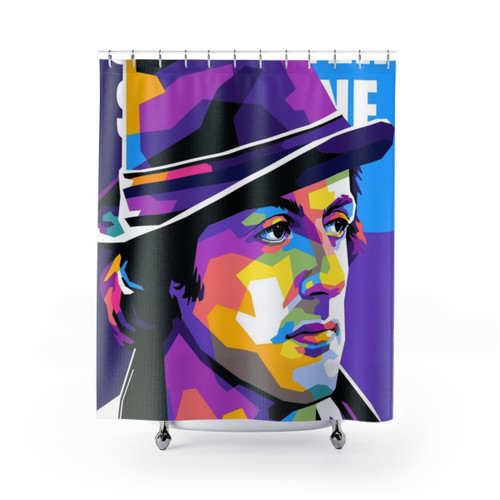 Sylvester Stallone WPAP Style Shower Curtain